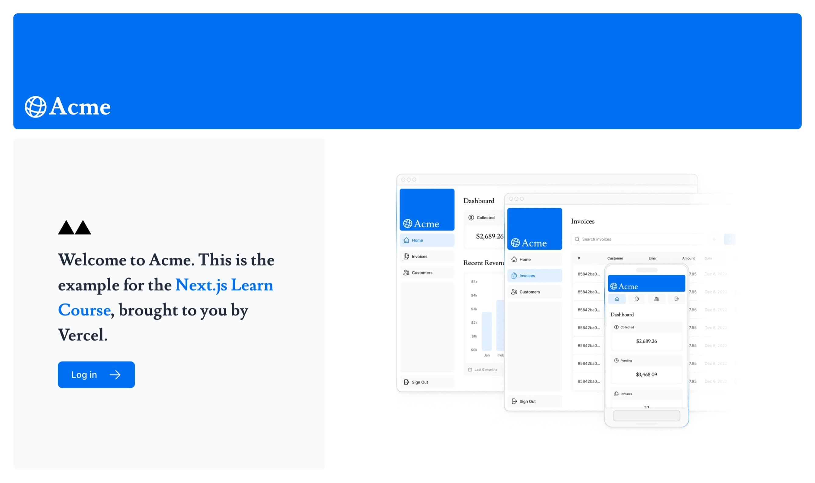 ACME Dashboard Web Application